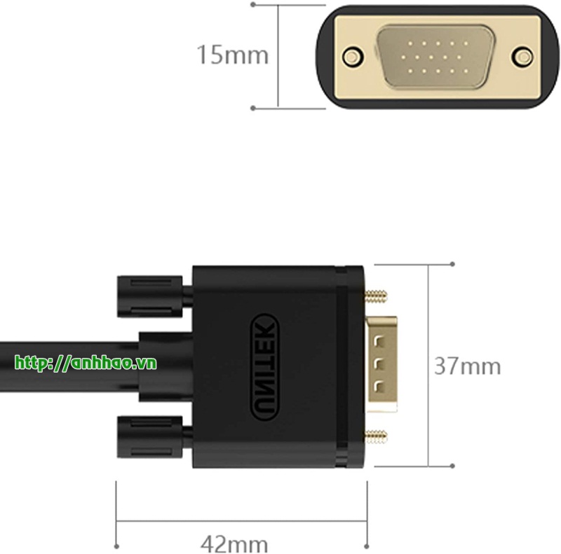 Cáp VGA Unitek dài 25M mã Y-C509G chính hãng